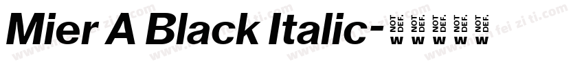 Mier A Black Italic字体转换